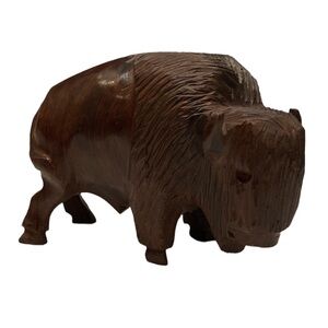 Ironwood Buffalo Genuine North American Art Carving